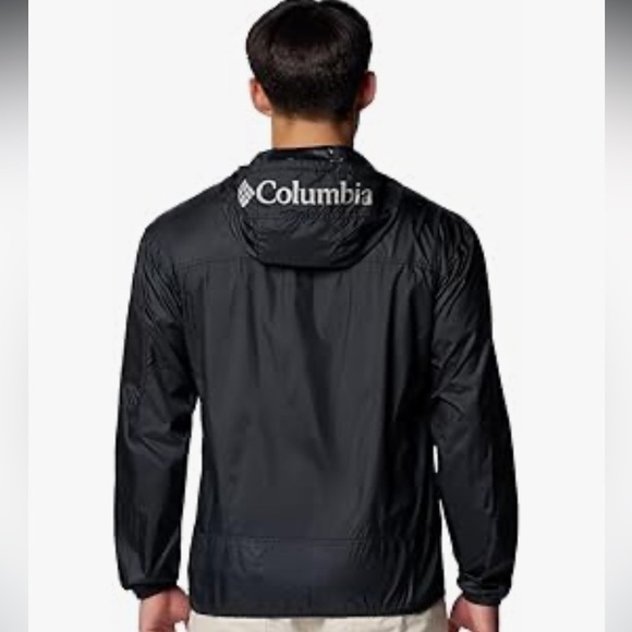 Columbia Black Windbreaker Jacket Lightweight Water-Resistant - Picture 4 of 11